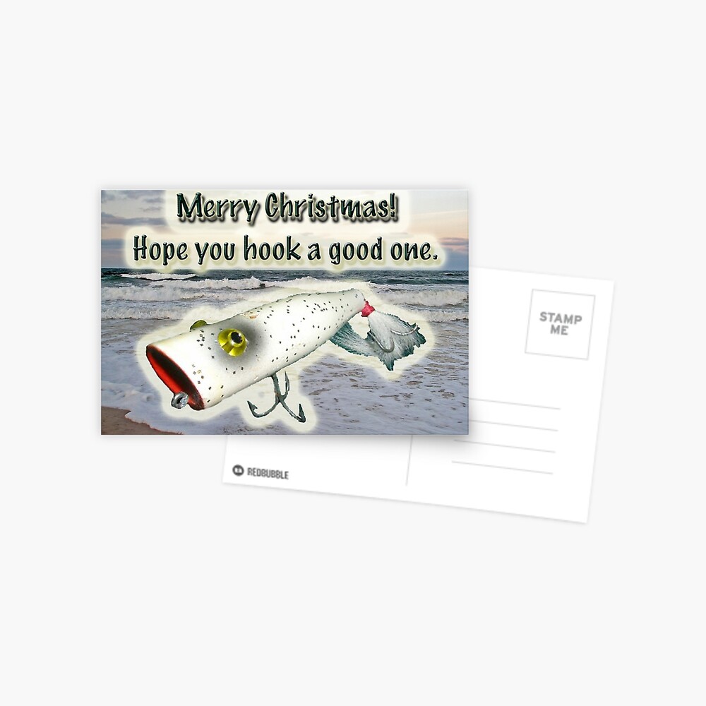 Merry Christmas Greeting Card - Vintage Saltwater Fishing Lure