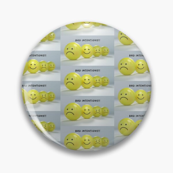Item preview, Smiley face ‘ Bad intentions’ designed and sold by Got-Ya-Bak.