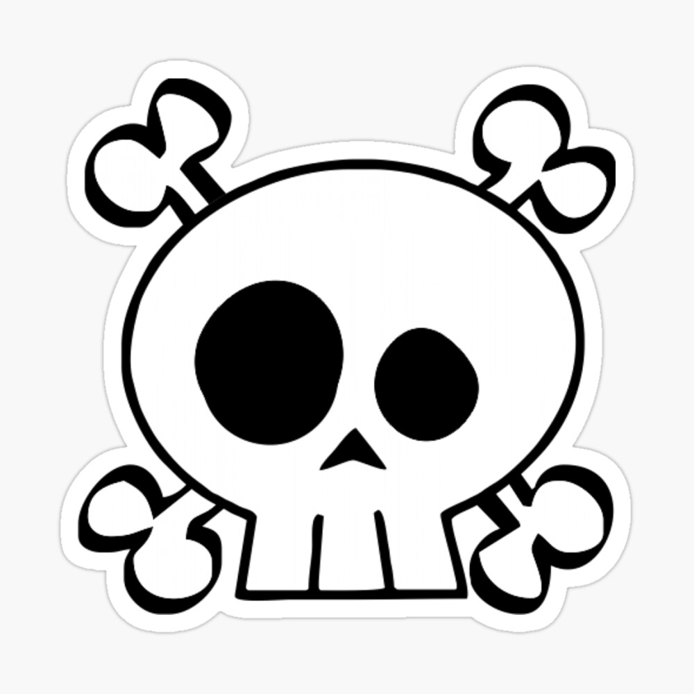 Cartoon skull simple
