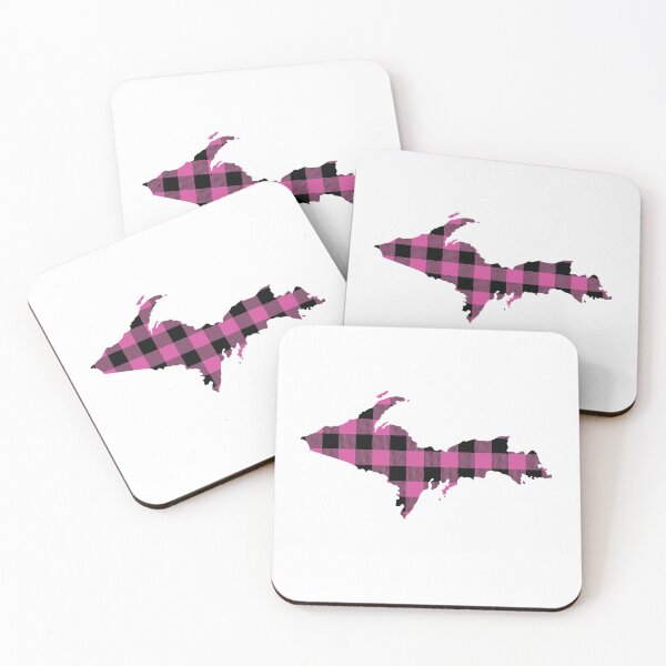 Item preview, Upper Peninsula of Michigan Pink Flannel State T-Shirt designed and sold by DoctorWatsonArt.