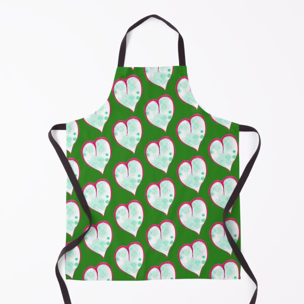 Item preview, red heart circle green background designed and sold by miaterinka.