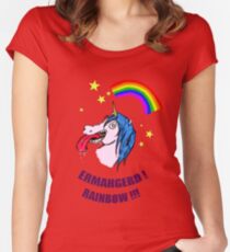 ERMAHGERD RAINBOW! Women's Fitted Scoop T-Shirt