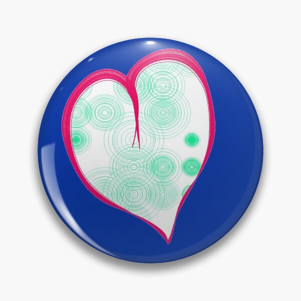 Item preview,  red heart circle blue background designed and sold by miaterinka.