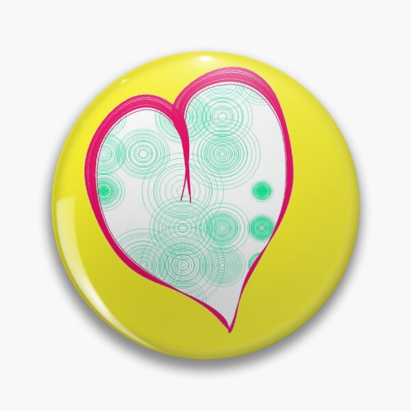 Item preview,   red heart circle yellow background designed and sold by miaterinka.