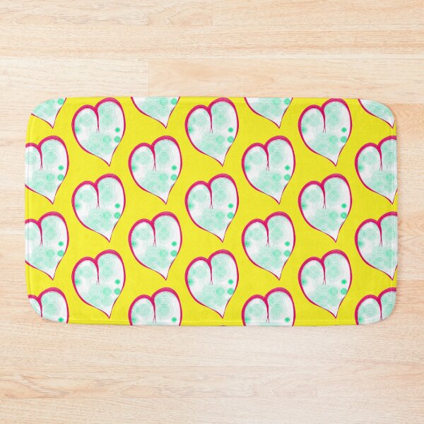 Item preview,   red heart circle yellow background designed and sold by miaterinka.