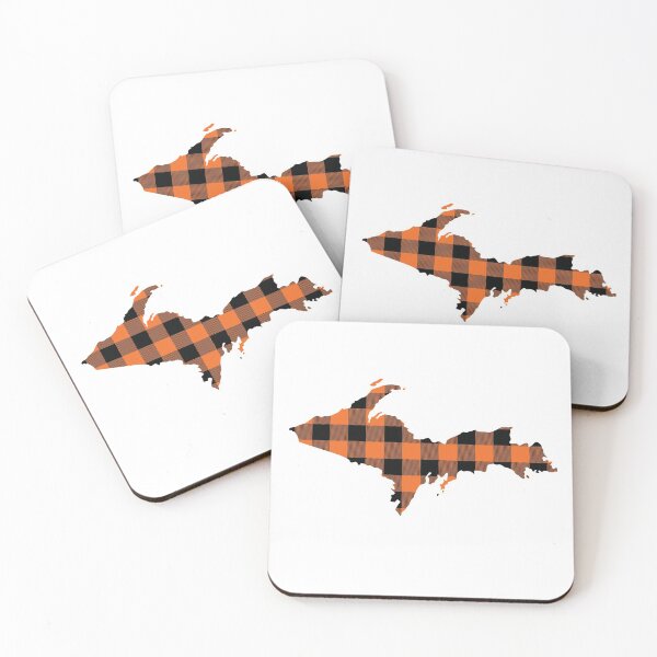 Item preview, Upper Peninsula of Michigan Blaze Orange Flannel  designed and sold by DoctorWatsonArt.