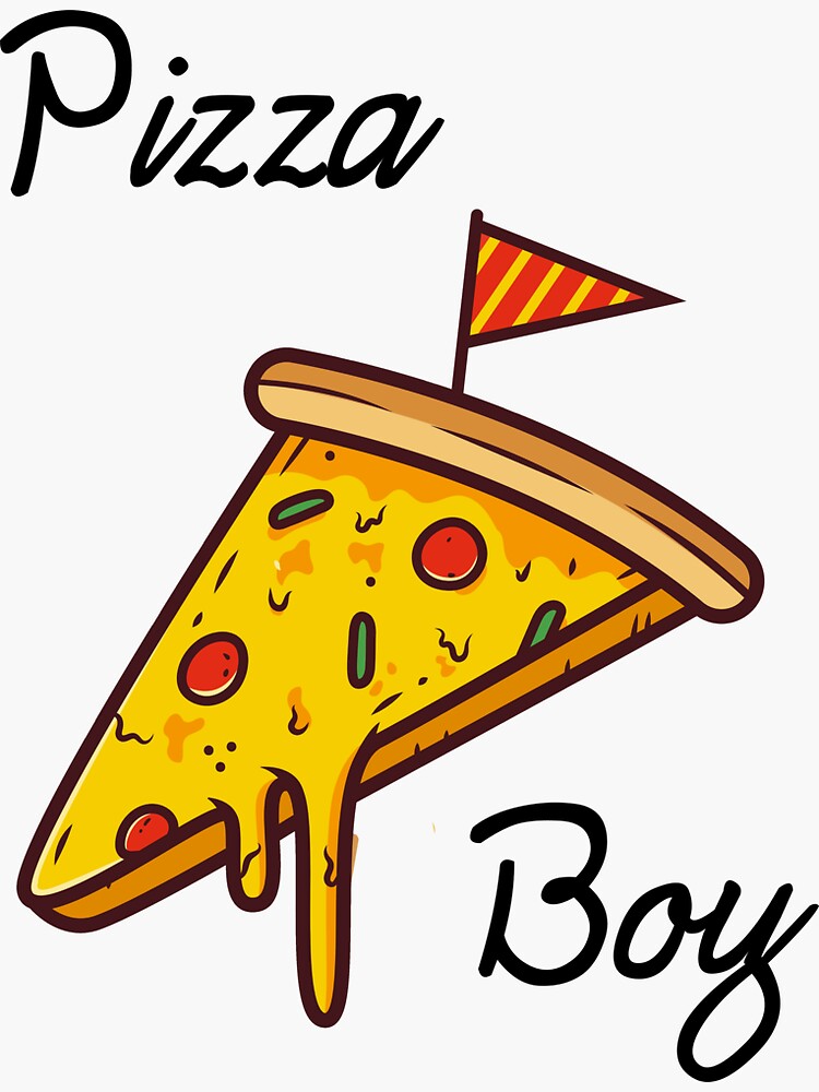 "Pizza Boy Pizza type" Sticker by taurilosstore Redbubble