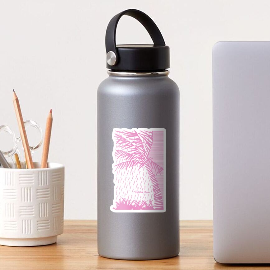 Tropical Rain Cuba Pink Sticker