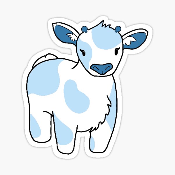 Miracle Valentine on X: Cute Blueberry Milk Cow Please check my merch  store to see more cute artworks of mine * Redbubble:   * Teepublic:  #redbubble  #teepublic #fineartamerica #cow #milkcow #cutecow #