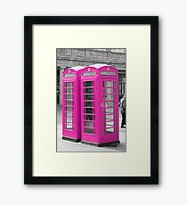 Pink Telephone Box Framed Print