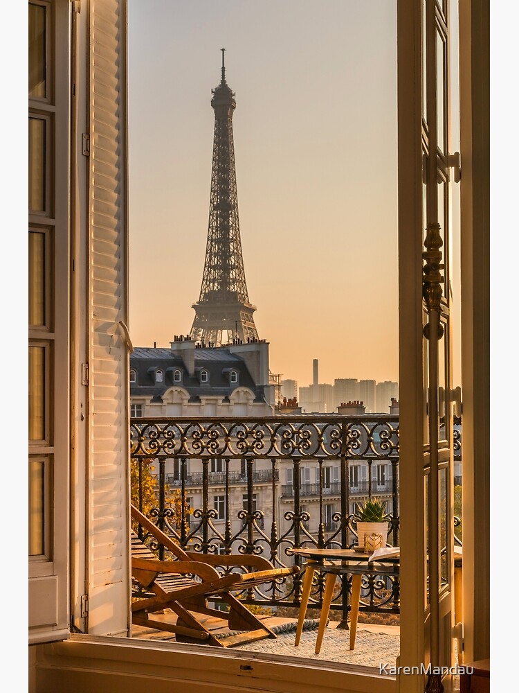Paris Hotel with mini Eiffel Tower as seen through the fountains