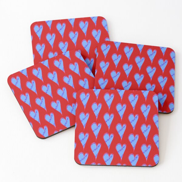 Item preview,  red heart blue star red background designed and sold by miaterinka.