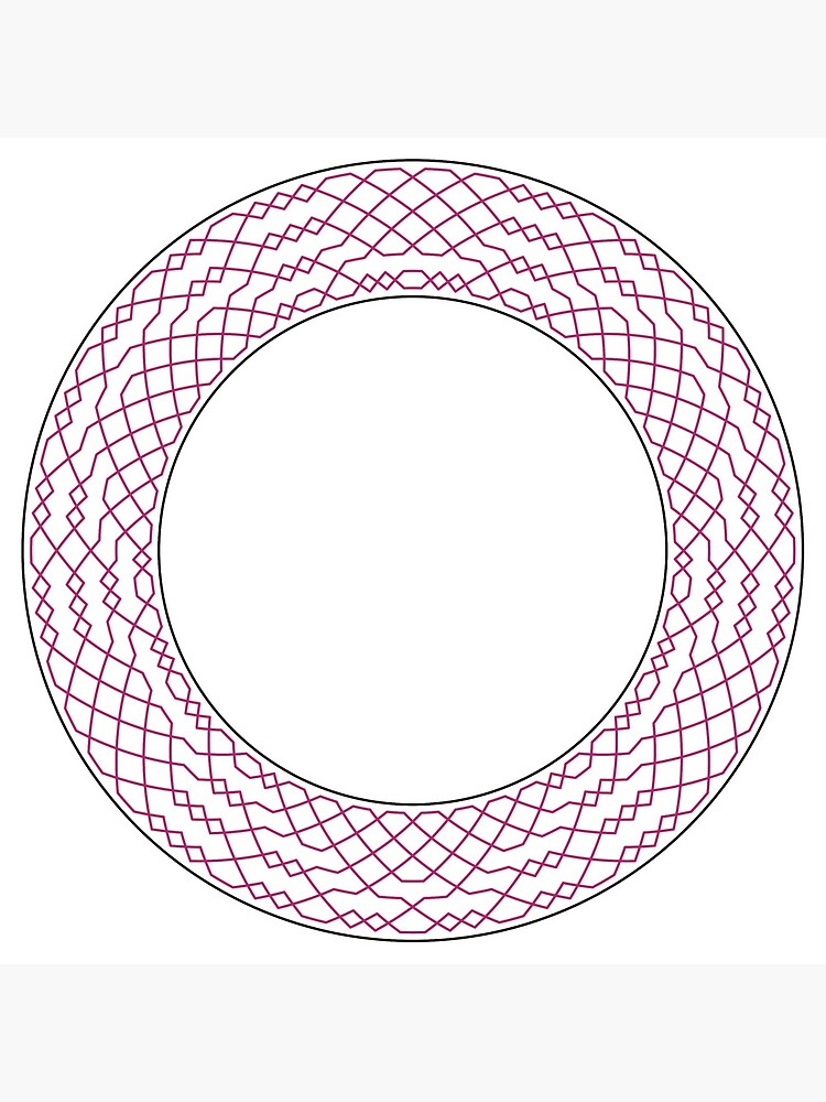 Thumbnail 4 of 4, Clock, London Surprise Major Method Wreath — Clock (Red) designed and sold by RingingRoom.