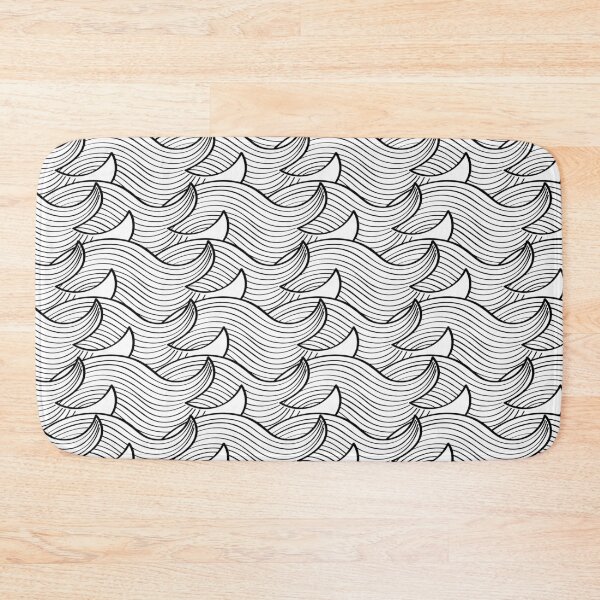 Item preview, Black and White Ocean Waves designed and sold by lellamars.