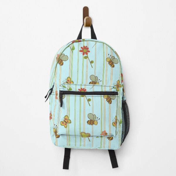 Item preview, Bees in blue with flowers designed and sold by susanvarleyart.