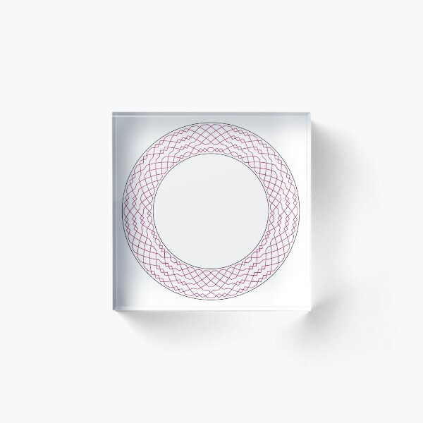 London Surprise Major Method Wreath — Coasters (Red) Acrylic Block