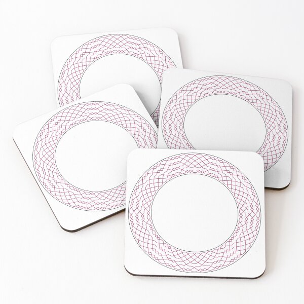 London Surprise Major Method Wreath — Coasters (Red) Coasters (Set of 4)
