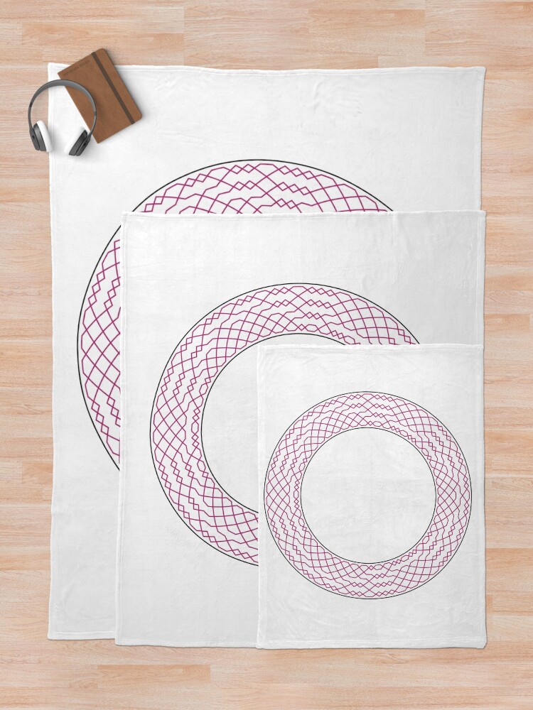 Thumbnail 5 of 6, Throw Blanket, London Surprise Major Method Wreath — Blanket (Red) designed and sold by RingingRoom.
