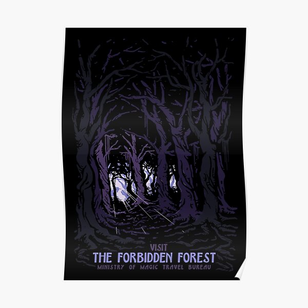 Visit The Forbidden Forest travel poster Poster