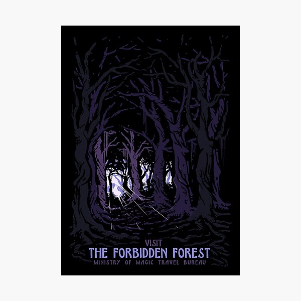 Visit The Forbidden Forest travel poster Photographic Print