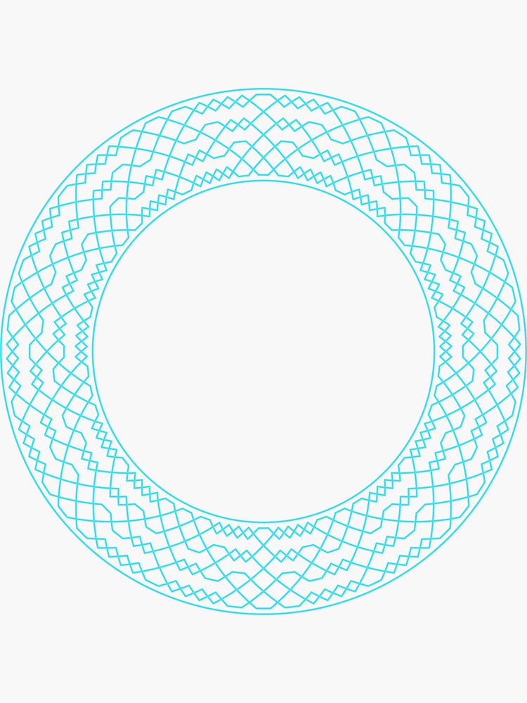 Double Norwich Court Bob Major Method Wreath — Stickers (Blue) by RingingRoom
