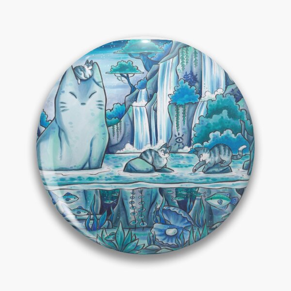 Item preview, Mysterious Jungle Cat Pond designed and sold by kattvalk.