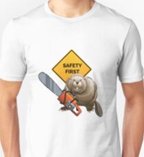 Beaver with a chainsaw Unisex T-Shirt