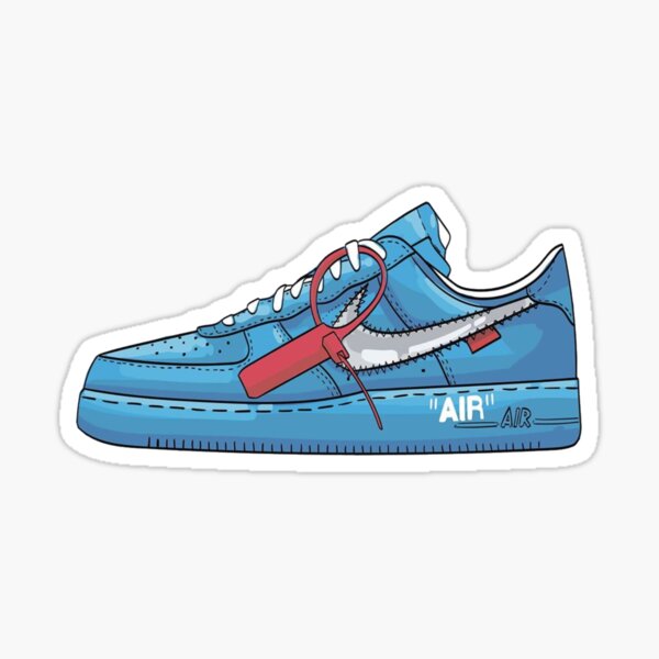 Blue X White Sneaker Sticker