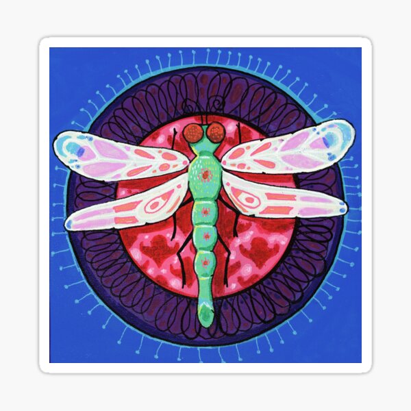 Dragonfly Mandala 4 Sticker