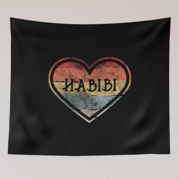 Item preview, Habibi Retro Heart Vintage Arabic Arab Arabian Islam Muslim Gift designed and sold by Style4You24.