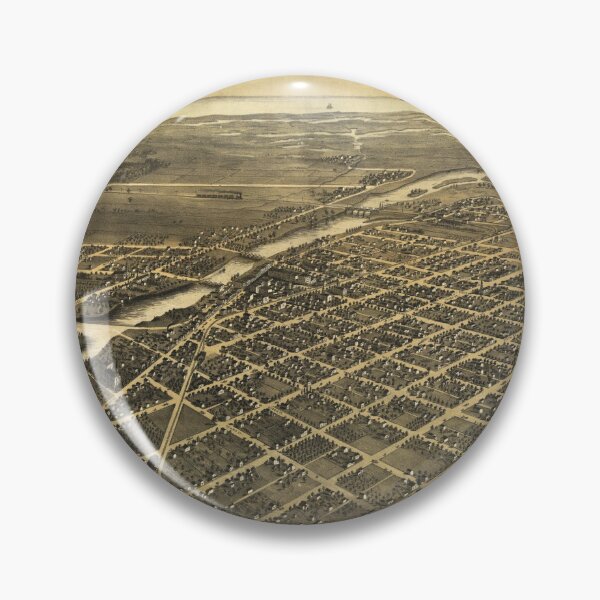 Item preview, Vintage Map of Monroe MI (1866) designed and sold by BravuraMedia.