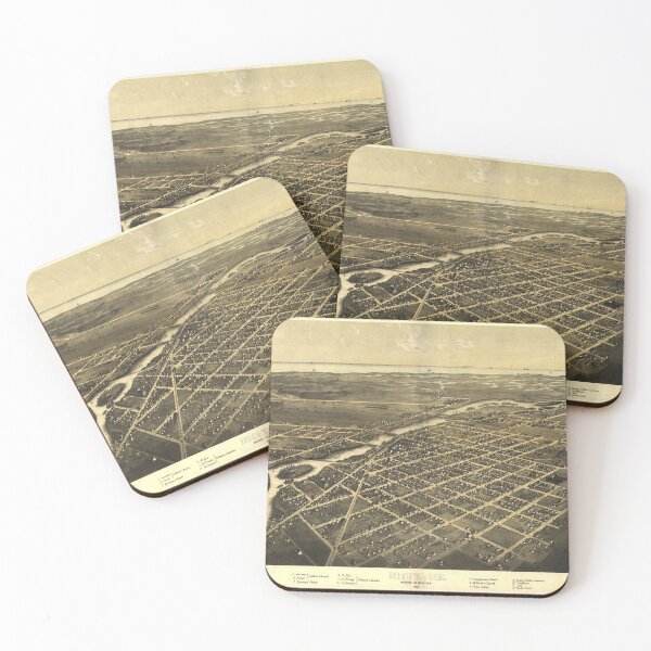 Item preview, Vintage Map of Monroe MI (1866) designed and sold by BravuraMedia.