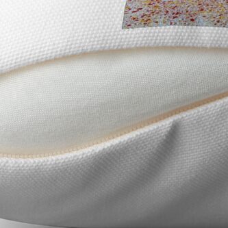 Alternate view of Kansas City Chiefs Football Logo Splatter Painting Throw Pillow