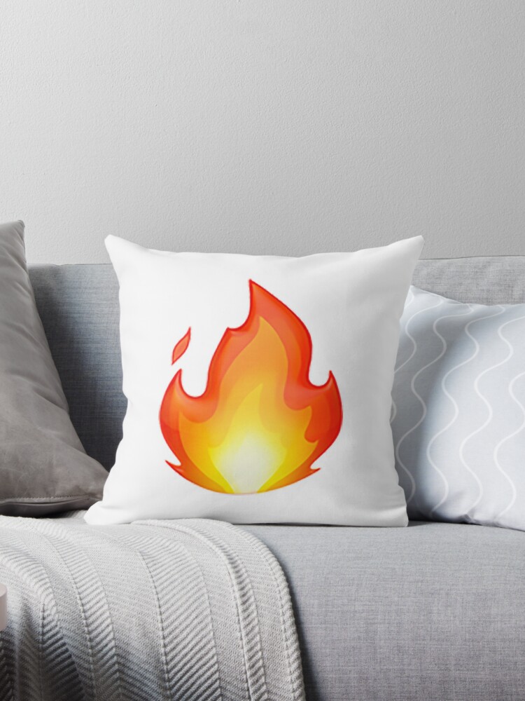 Fire clearance emoji pillow