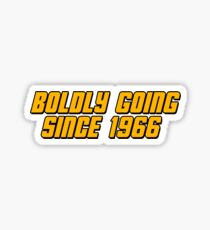 Boldly Going Since 1966 Sticker