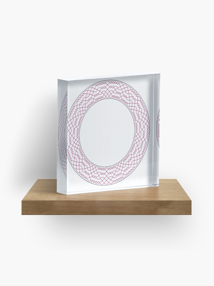 Thumbnail 1 of 5, Acrylic Block, Double Norwich Court Bob Major Method Wreath — Coasters (Red) designed and sold by RingingRoom.