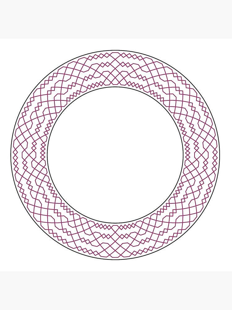 Double Norwich Court Bob Major Method Wreath — Coasters (Red) by RingingRoom