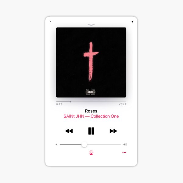 "SAINt JHN Roses Collection One" Sticker by Thisisswitch Redbubble