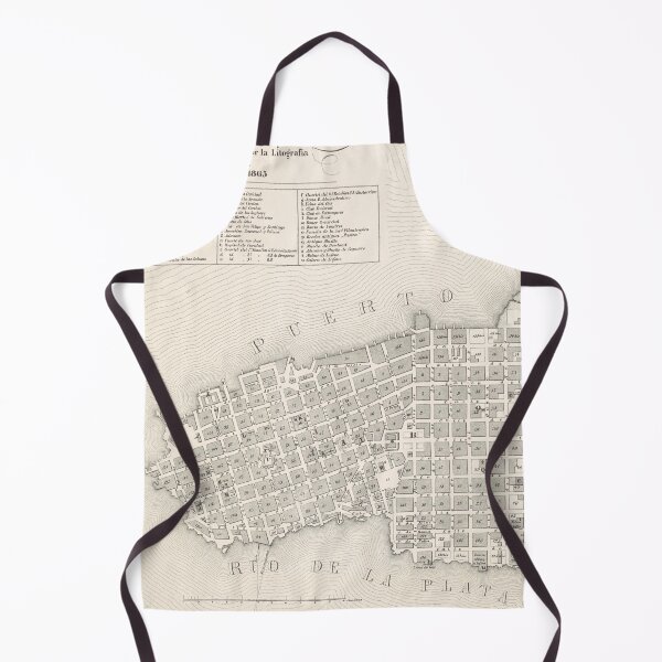 Item preview, Vintage Map of Montevideo Uruguay (1865) designed and sold by BravuraMedia.