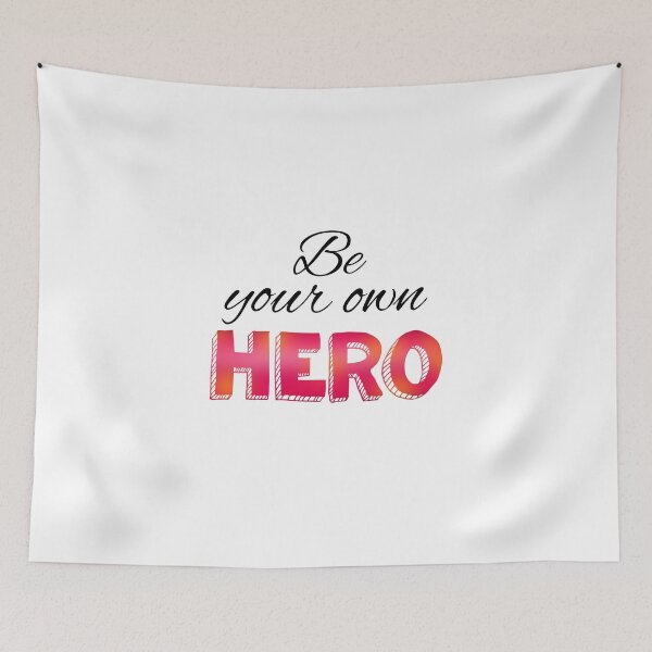 Item preview, Be your own hero cursive lettering designed and sold by Shus-arts.