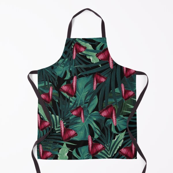 Item preview, Tropical Butterfly Jungle Night Leaves Pattern #3 #tropical #decor #art designed and sold by Anita's & Bella's Art.