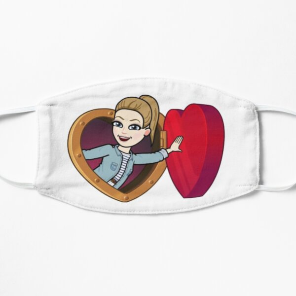 Heart bitmoji mask Flat Mask