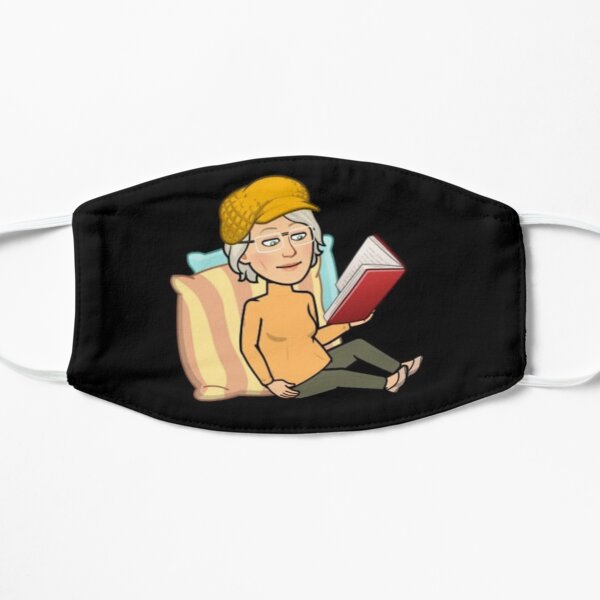 Reading bitmoji mask Flat Mask