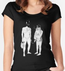 Tod greift zum Geldspeicher Tailliertes Rundhals-Shirt
