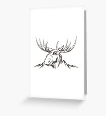 Moose head Greeting Card