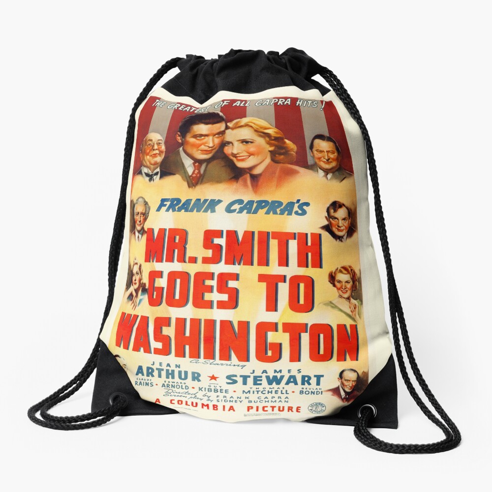 Mr. Smith Goes to Washington - vintage film poster Drawstring Bag