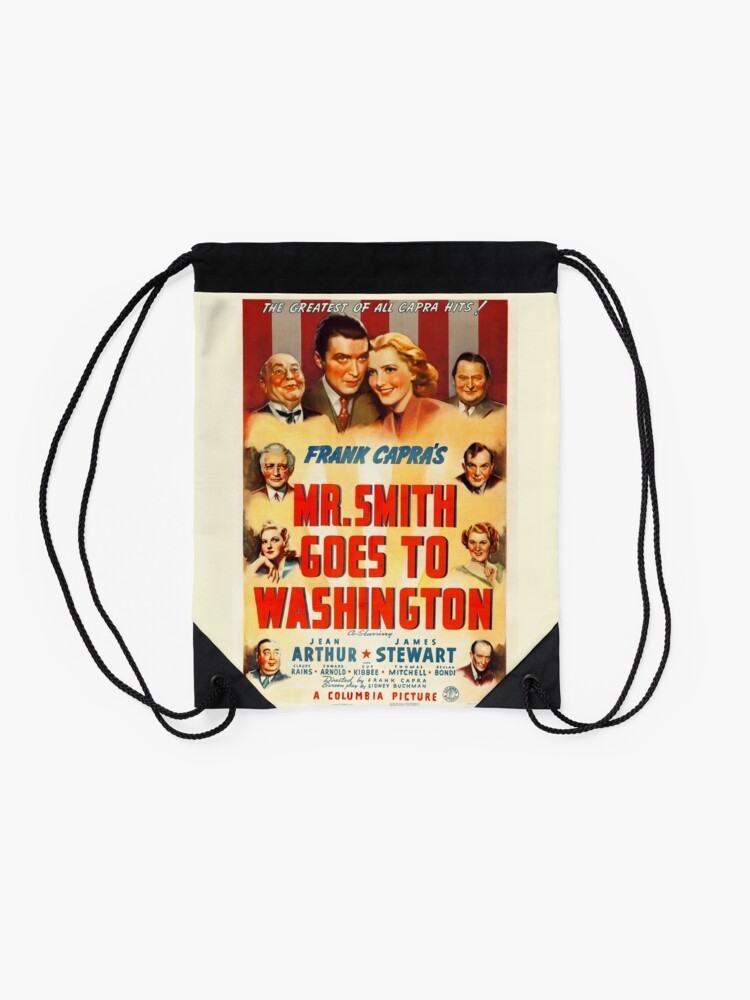 Alternate view of Mr. Smith Goes to Washington - vintage film poster Drawstring Bag
