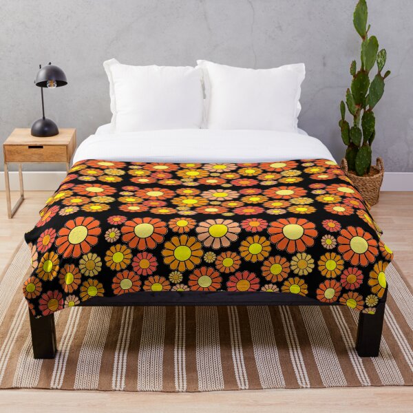 Item preview, Orange and Yellow Sunset Colored Clustered Floral Daisy Sunflower Flowers designed and sold by byemma.