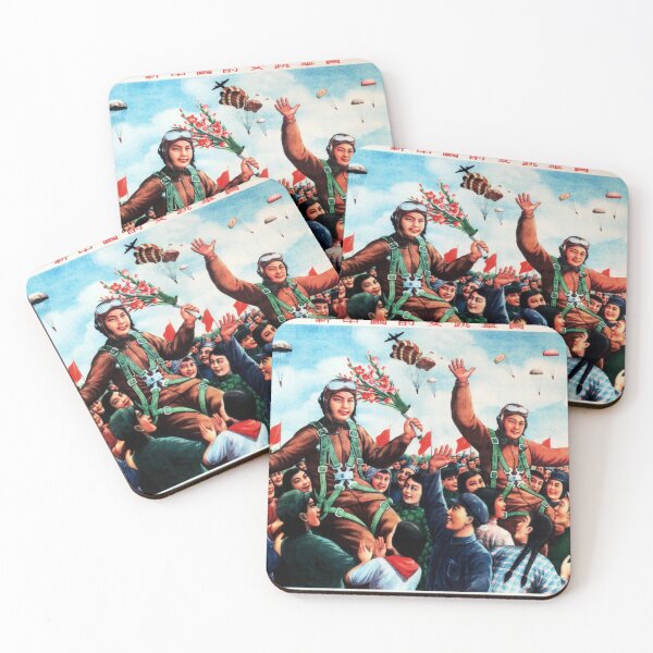 Item preview, "New China's Female Parachuters" 1955 China Communism Propaganda designed and sold by retroposters.