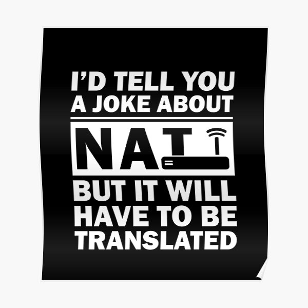 i'd Tell You A Joke About NAT But You Might Not Get It Poster